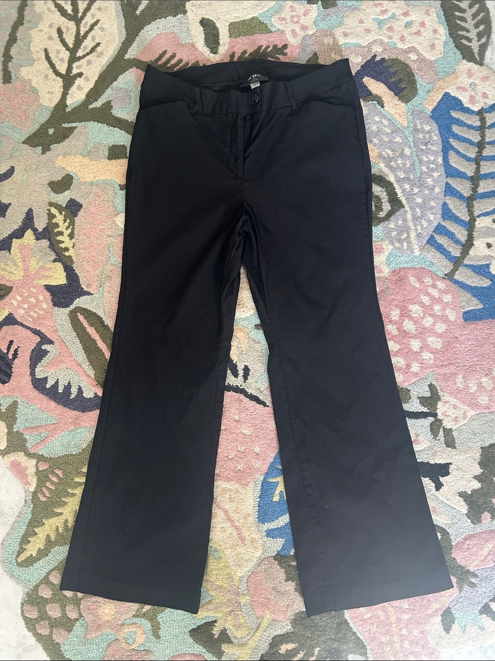 Lane Bryant Black Wide Leg Stretch Pants